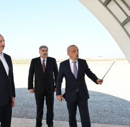 Президент Ильхам Алиев дал старт реконструкции Ширванского оросительного канала в Гаджигабульском районе