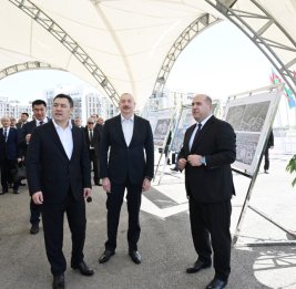 Президенты Азербайджана и Кыргызстана осмотрели разрушенные места города Физули и ознакомились с Генеральным планом города 