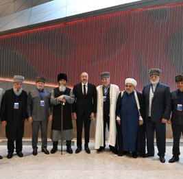Президент Ильхам Алиев принял делегацию муфтиев Северо-Кавказского региона России 