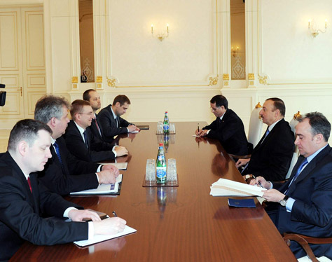 Президент Азербайджана Ильхам Алиев принял министра иностранных дел Латвии