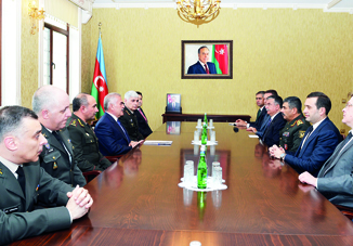 Председатель Верховного Меджлиса Нахчыванской Автономной Республики встретился с министрами обороны Турции и Грузии