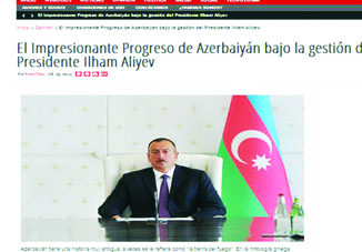 Eurasia Hoy: «Впечатляющий прогресс Азербайджана при Администрации Президента Ильхама Алиева»