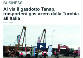 Euronews разместил материал, посвященный закладке TANAP