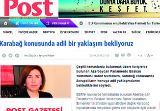 Заместитель председателя Милли Меджлисав интервью издаваемой в Швейцарии газете Post рассказала ореалиях Карабаха