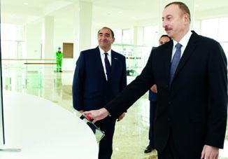 Президент Ильхам Алиев принял участие в открытии готовых предприятий и тепличного комплекса в промышленном парке Karvan-L EKO в Агстафе