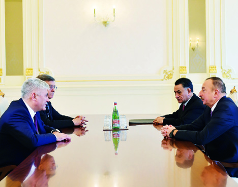 Президент Азербайджана Ильхам Алиев принял министра внутренних дел России