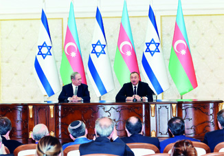Президент Ильхам Алиев и Премьер-министр Биньямин Нетаньяху выступили с заявлениями для печати