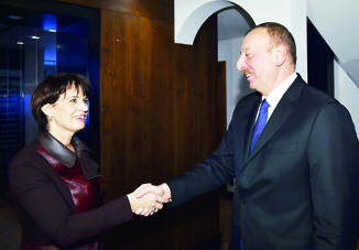 Встреча Президента Азербайджана Ильхама Алиева с Президентом Швейцарии Дорис Лойтхард