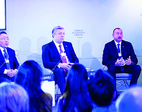 Президент Азербайджана Ильхам Алиев принял участие в интерактивном заседании «Эффективность Шелкового пути» Всемирного экономического форума в Давосе