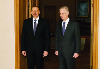 Встреча Президента Азербайджана Ильхама Алиева и Короля Бельгии Филиппа