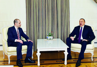 Президент Азербайджана Ильхам Алиев принял министра иностранных дел Грузии