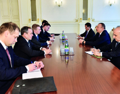 Президент Азербайджана Ильхам Алиев принял делегацию во главе с министром иностранных дел Латвии