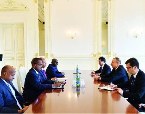 Президент Ильхам Алиев принял делегацию во главе с министром иностранных дел и международного сотрудничества Джибути