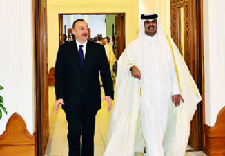 Встреча Президента Азербайджана и Эмира Государства Катар один на один