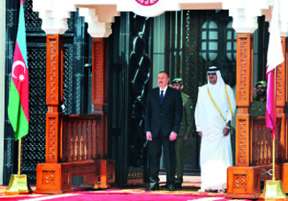 Церемония официальной встречи Президента Ильхама Алиева в Катаре