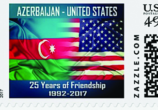 В Лос-Анджелесе выпущены почтовые марки, посвященные 25-летию дипломатических связей Азербайджан — США