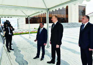 Президент Ильхам Алиев принял участие в церемонии сдачи в эксплуатацию систем водоснабжения города Саатлы