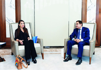 Вице-президент Фонда Гейдара Алиева Лейла Алиева встретилась сверховным представителем ООН по Альянсу цивилизаций