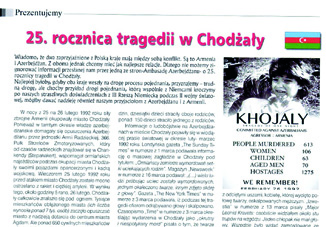 В польском журнале Ambasador опубликована статья о Ходжалинском геноциде