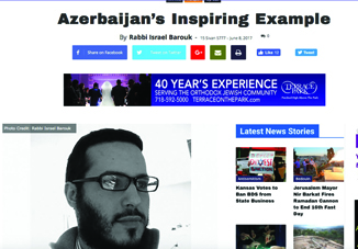 The Jewish Press: «Вдохновляющий пример от Азербайджана»