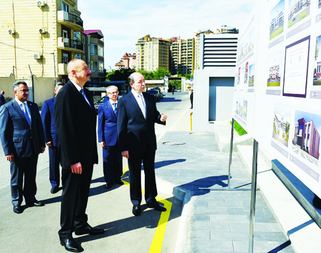 Президент Ильхам Алиев принял участие в открытии нового административного здания Наримановского районного суда