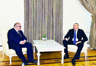 Президент Азербайджана Ильхам Алиевпринял заместителя премьер-министра Грузии