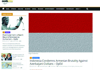 Eurasia Review: «Индонезия осуждает варварство Армении против азербайджанских гражданских лиц»