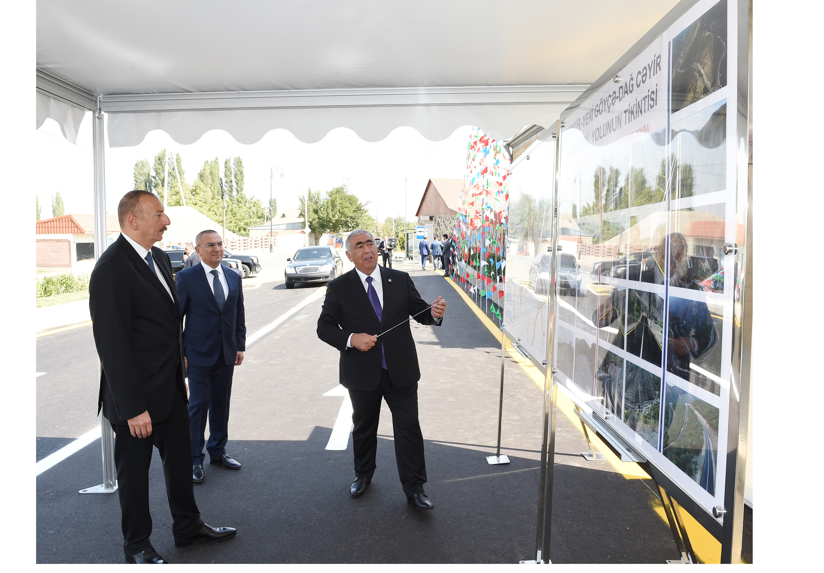 Президент Ильхам Алиев принял участиев открытии автомобильной дорогиШамкир — Ени Гейче — Даг Джеир