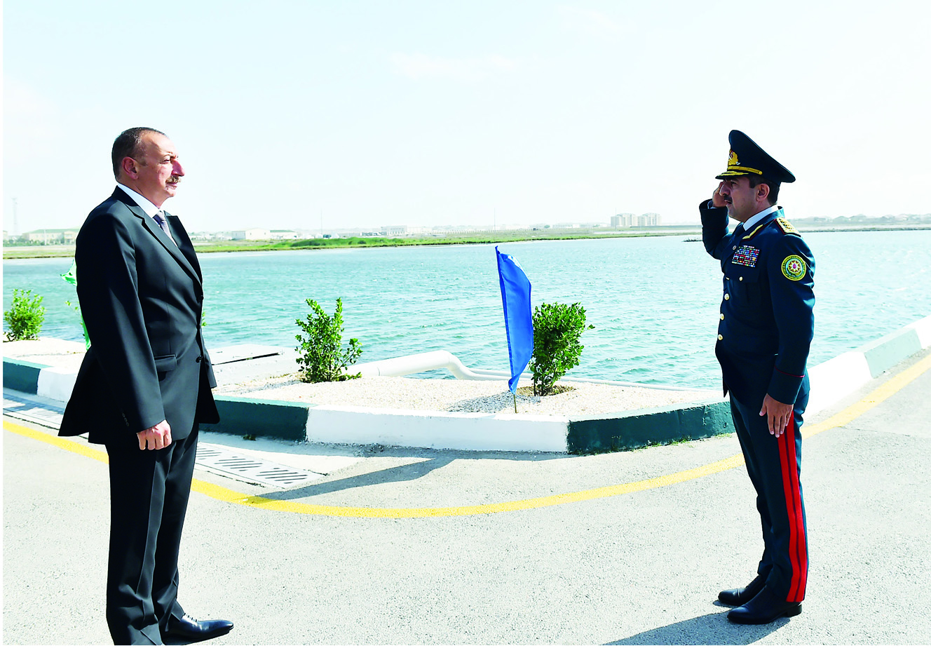 Президент, Верховный Главнокомандующий Ильхам Алиев ознакомился с новым пограничным сторожевым кораблем типа «Туфан»