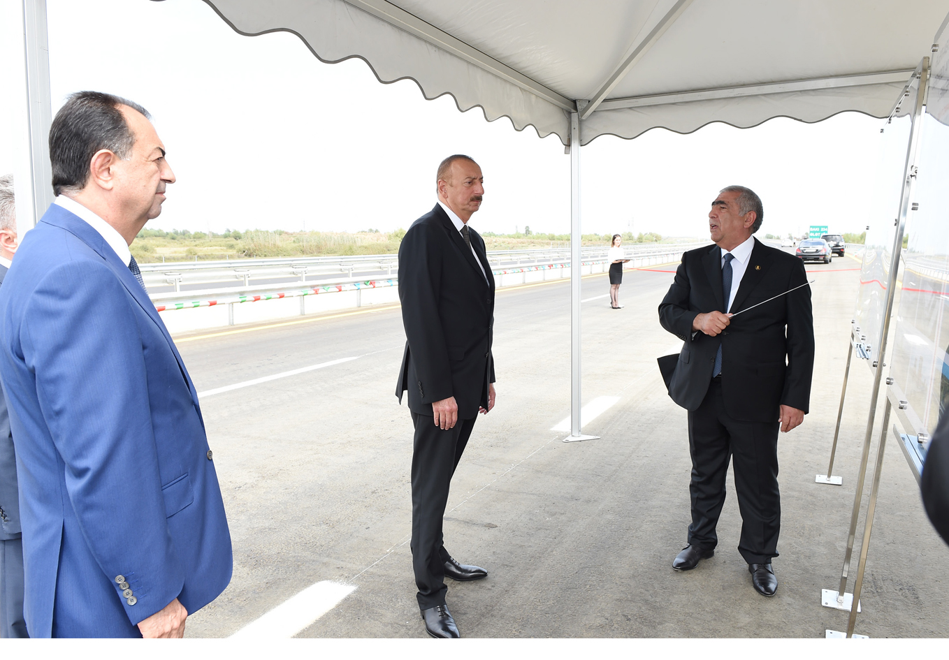Президент Ильхам Алиев принял участие в открытии участка Лянкяран — Масаллы автомобильной дорогиАлят — Астара — государственная граница с Ираном