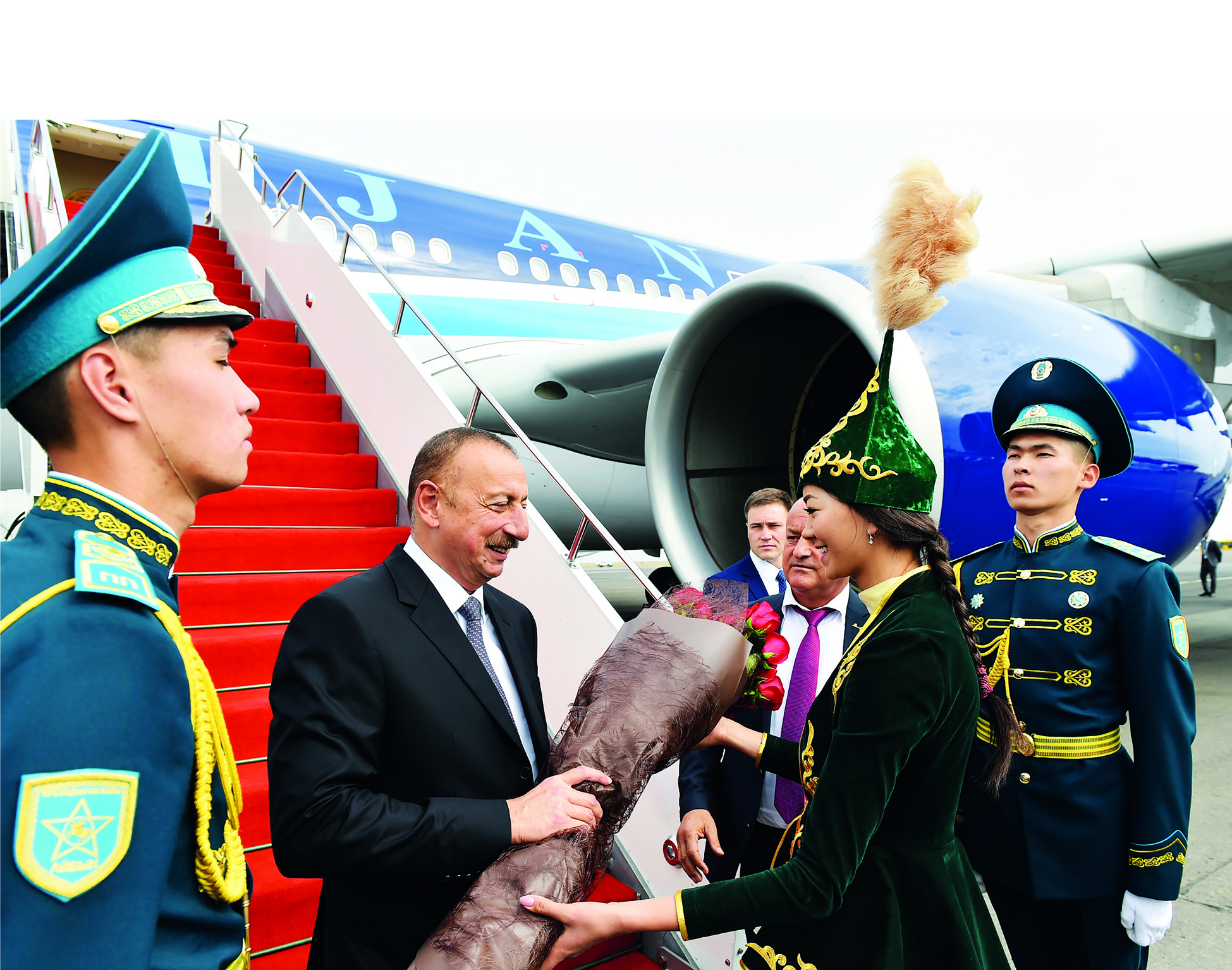 Рабочий визит Президента Азербайджана Ильхама Алиева в Казахстан