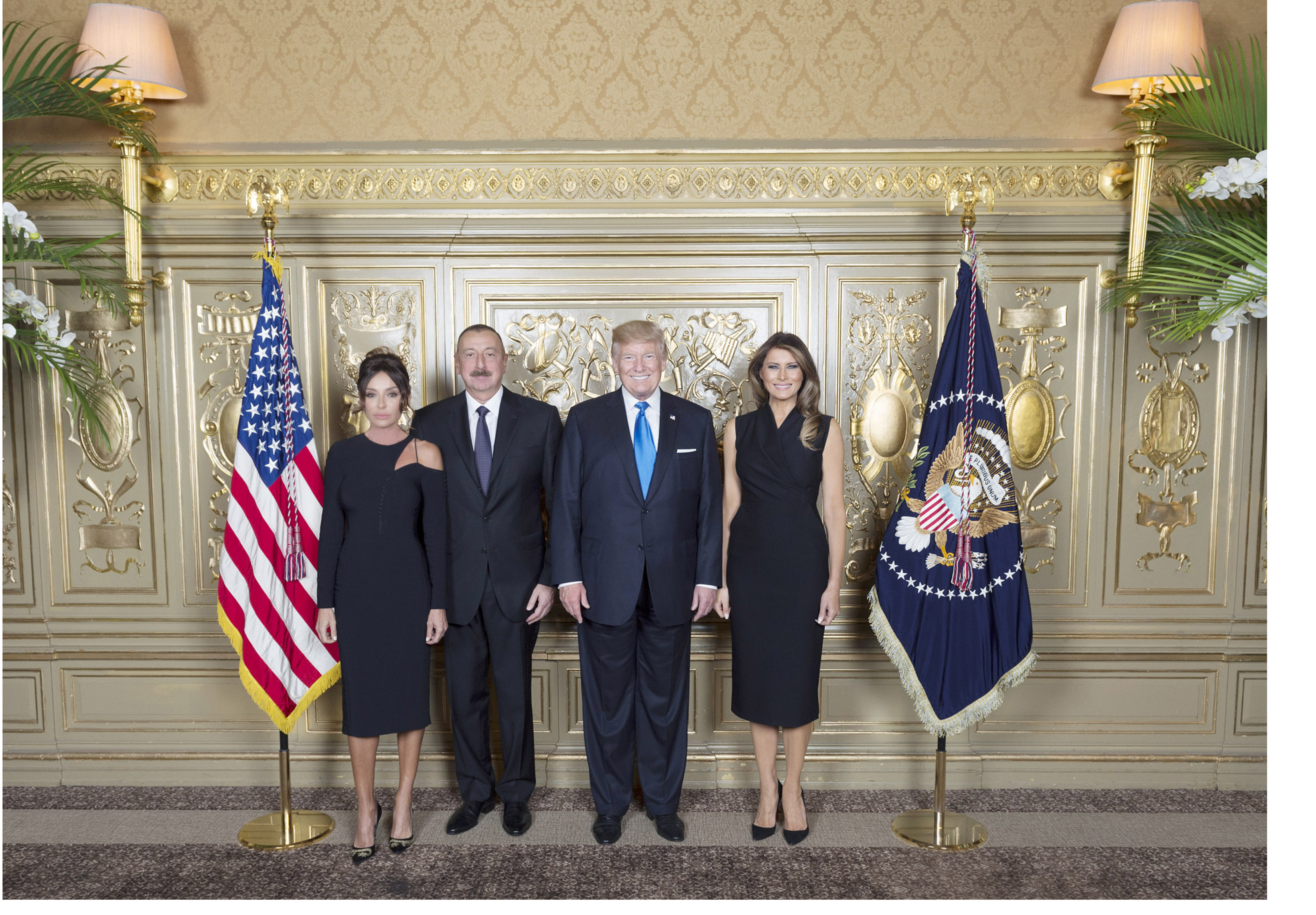 ПрезидентАзербайджанаИльхамАлиев принял участие вприеме, устроенном от имени Президента СШАДональда Трампа и его супруги