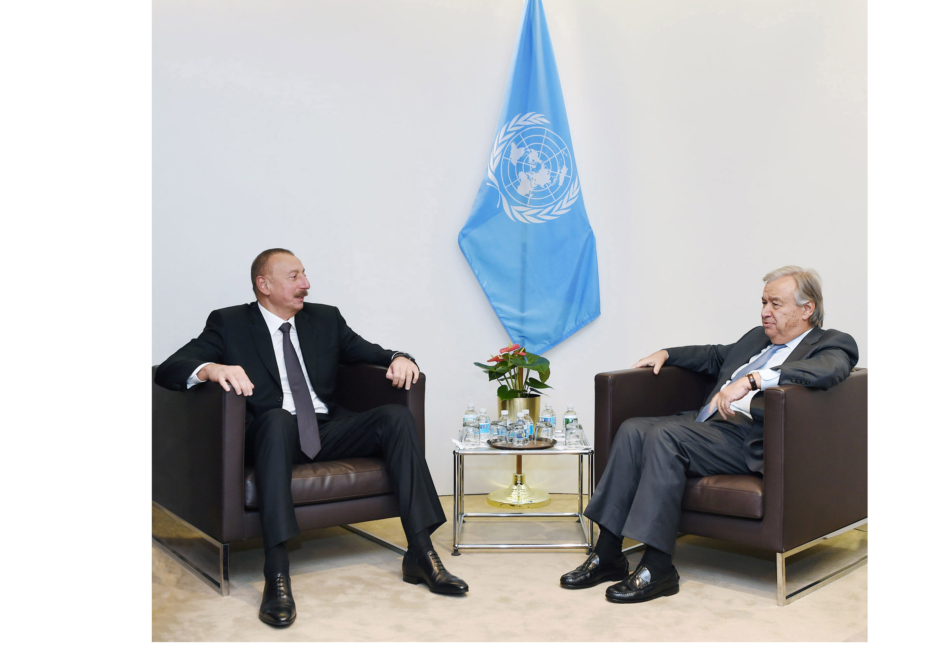 Президент Азербайджана Ильхам Алиев встретился в Нью-Йорке с генеральным секретарем ООН Антониу Гутеррешем