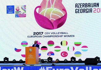 В Баку состоялась церемония открытия финального этапа чемпионата Европы по волейболу среди женщин
