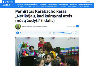 В литовском издании Lietuvos zinios опубликована статья о нагорно-карабахской войне и азербайджанских беженцах
