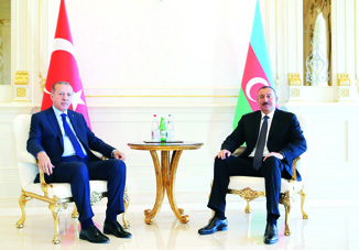 Встреча Президента Азербайджана Ильхама Алиева с Президентом Турции Реджепом Тайипом Эрдоганом один на один