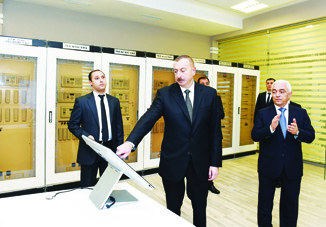 Президент Ильхам Алиев принял участие в открытии подстанции «Ени Гянджа»