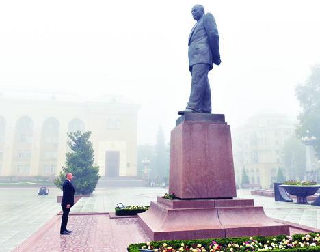 Поездка Президента Азербайджана Ильхама Алиева в Гянджу