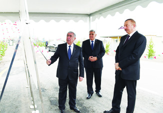 Президент Ильхам Алиев принял участие в открытии реконструированной автомобильной дороги Суговушан — Хашимханлы