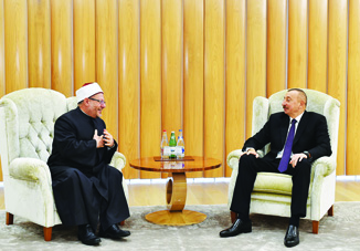 Президент Ильхам Алиев встретился с муфтием Египта