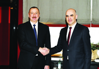 Состоялась встреча Президента Азербайджана Ильхама Алиева и Президента Швейцарии Алана Берсе