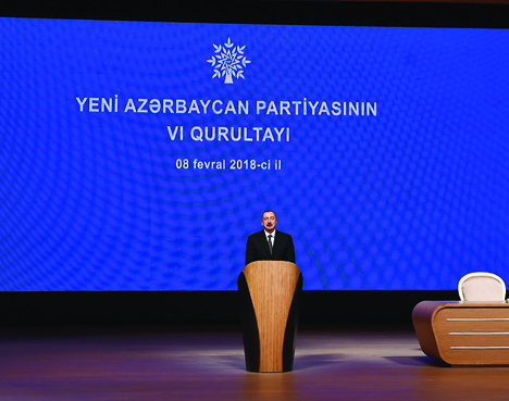 В Баку прошел VI съезд партии «Ени Азербайджан»