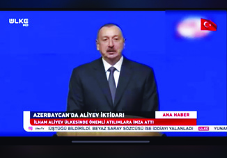 В эфире авторитетного турецкого новостного канала Ülke TV показан сюжет о президентских выборах в Азербайджане
