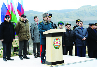 Состоялась торжественная церемония по случаю установления первого пограничного знака на азербайджано-российской государственной границе