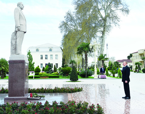 Поездка Президента Азербайджана Ильхама Алиева в Бардинский район
