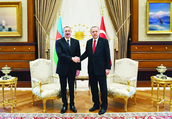 Встреча Президента Азербайджана Ильхама Алиева и Президента Турции Реджепа Тайипа Эрдогана один на один