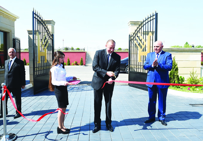 Президент Ильхам Алиев принял участие в открытии Хачмазского филиала ОАО «Азерхалча»