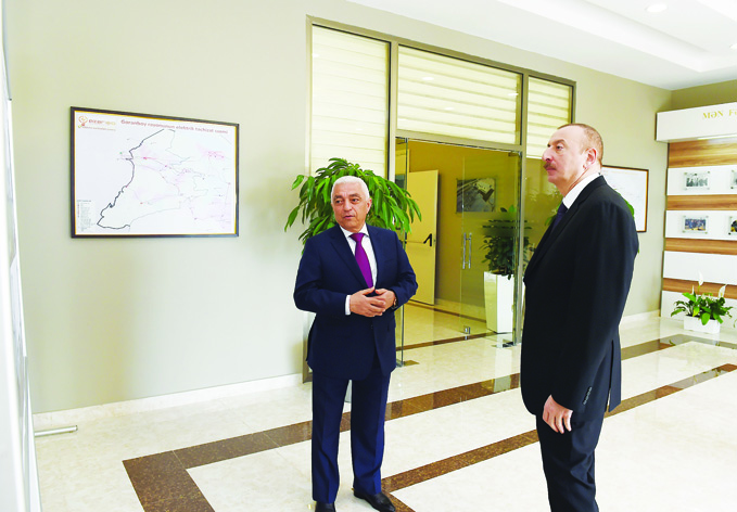 Президент Ильхам Алиев принял участие в открытии подстанции «Делимамедли» в Геранбое