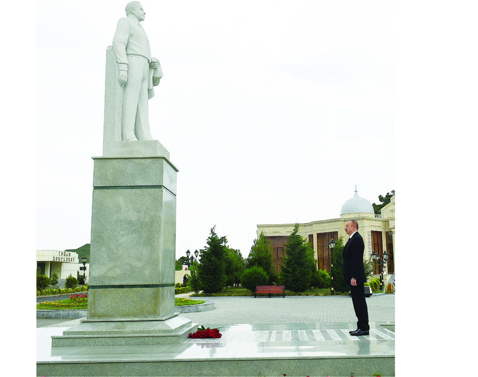 Поездка Президента Ильхама Алиева в Геранбойский район и город Нафталан