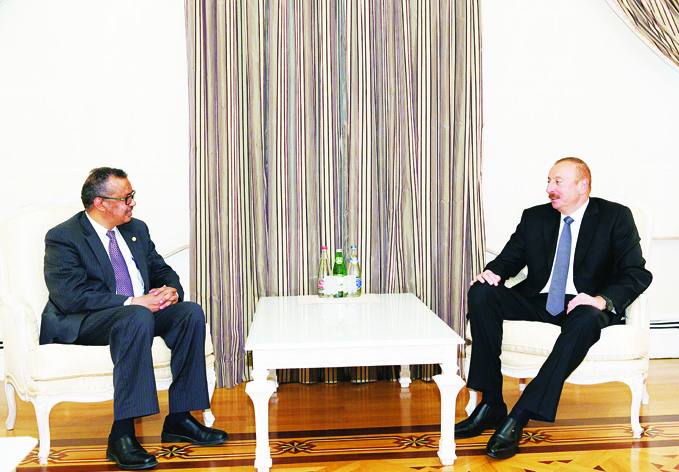 Президент Ильхам Алиев принял генерального директора Всемирной организации здравоохранения